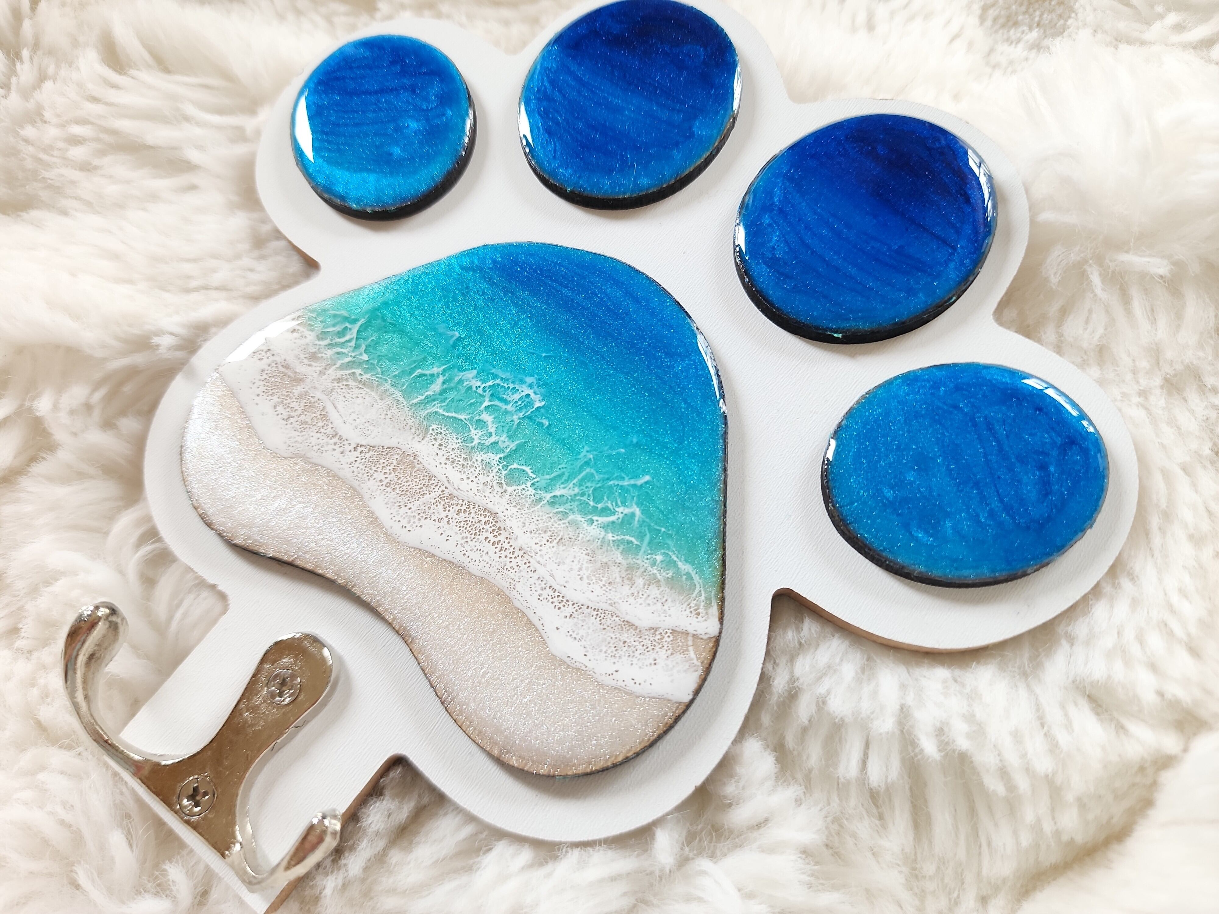 479.オーシャンレジンアート 肉球ウォールフック