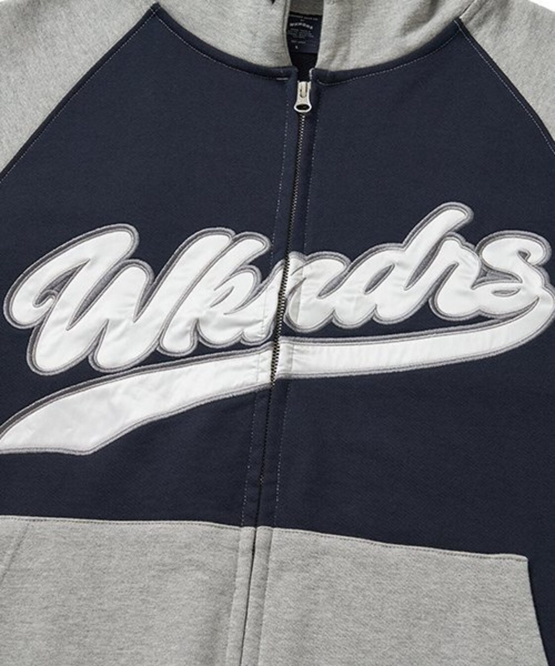 ☆aespa カリナ 着用！！【WKNDRS】BASEBALL SCRIPT ZIPUP HOODIE 