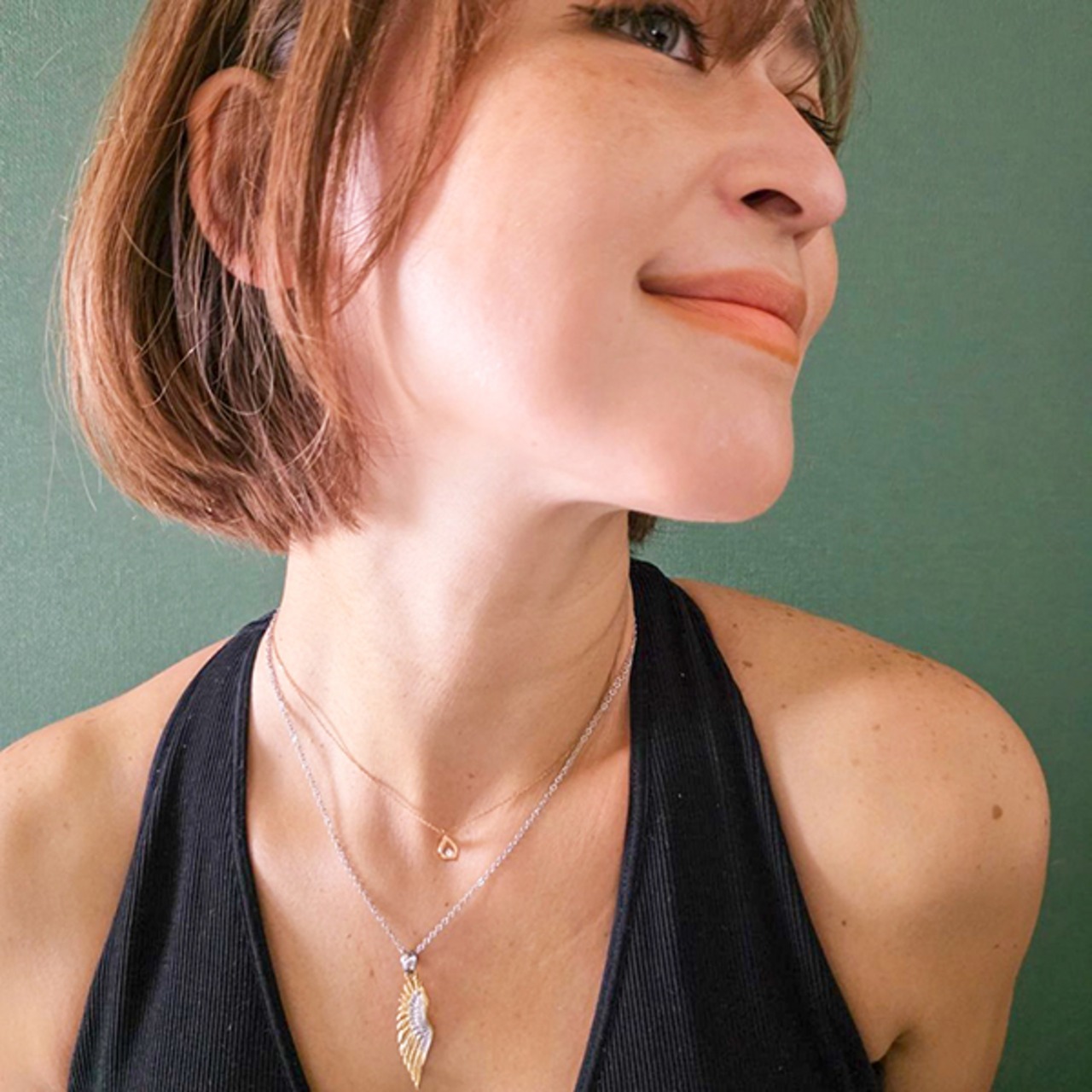 Necklace ハワイアンジュエリー ネックレス ドロップ しずく CZ 