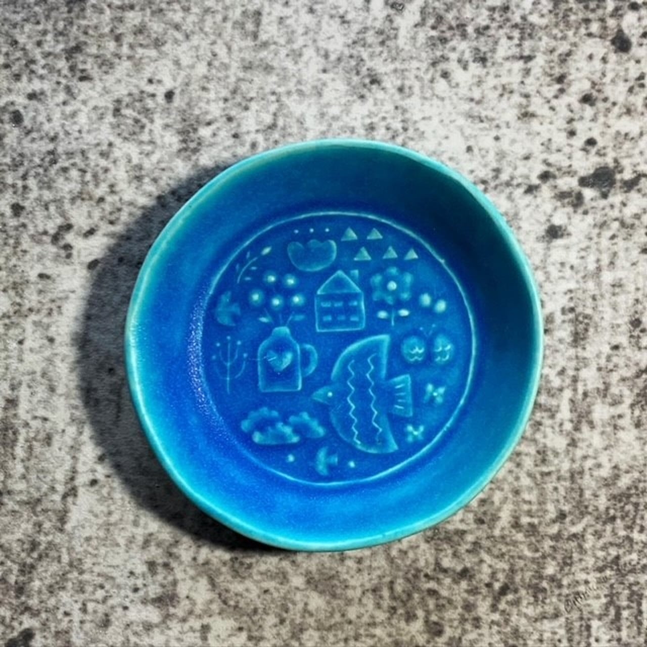 北欧チックな豆皿 トルコブルー