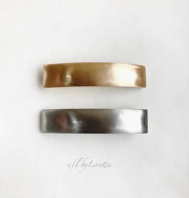 (全2色)Mat metal hair barrette  0004