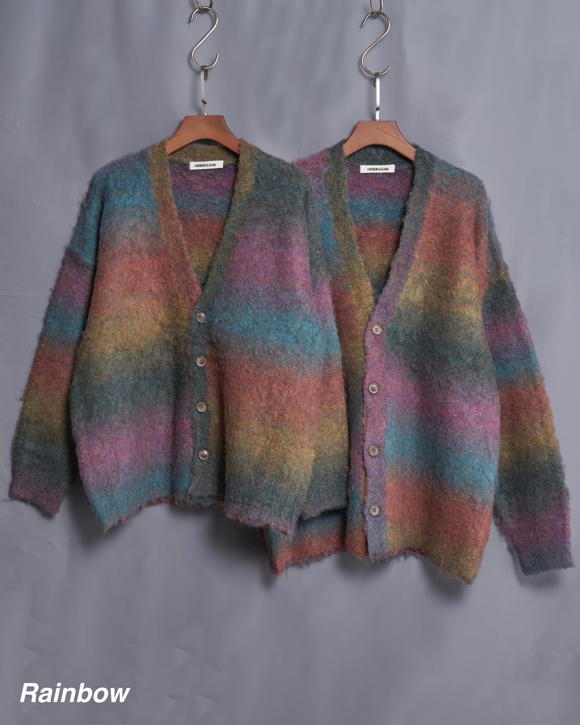 26年2月中旬発送】Soft Light Knit Cardigan/Rainbow | AMBERGLEAM