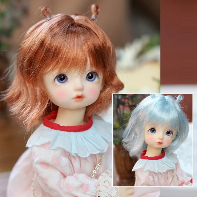 BJDドール用ウィッグ ★ wig ウィッグ ブラウン ブルー YOSDサイズ人形用 kaka