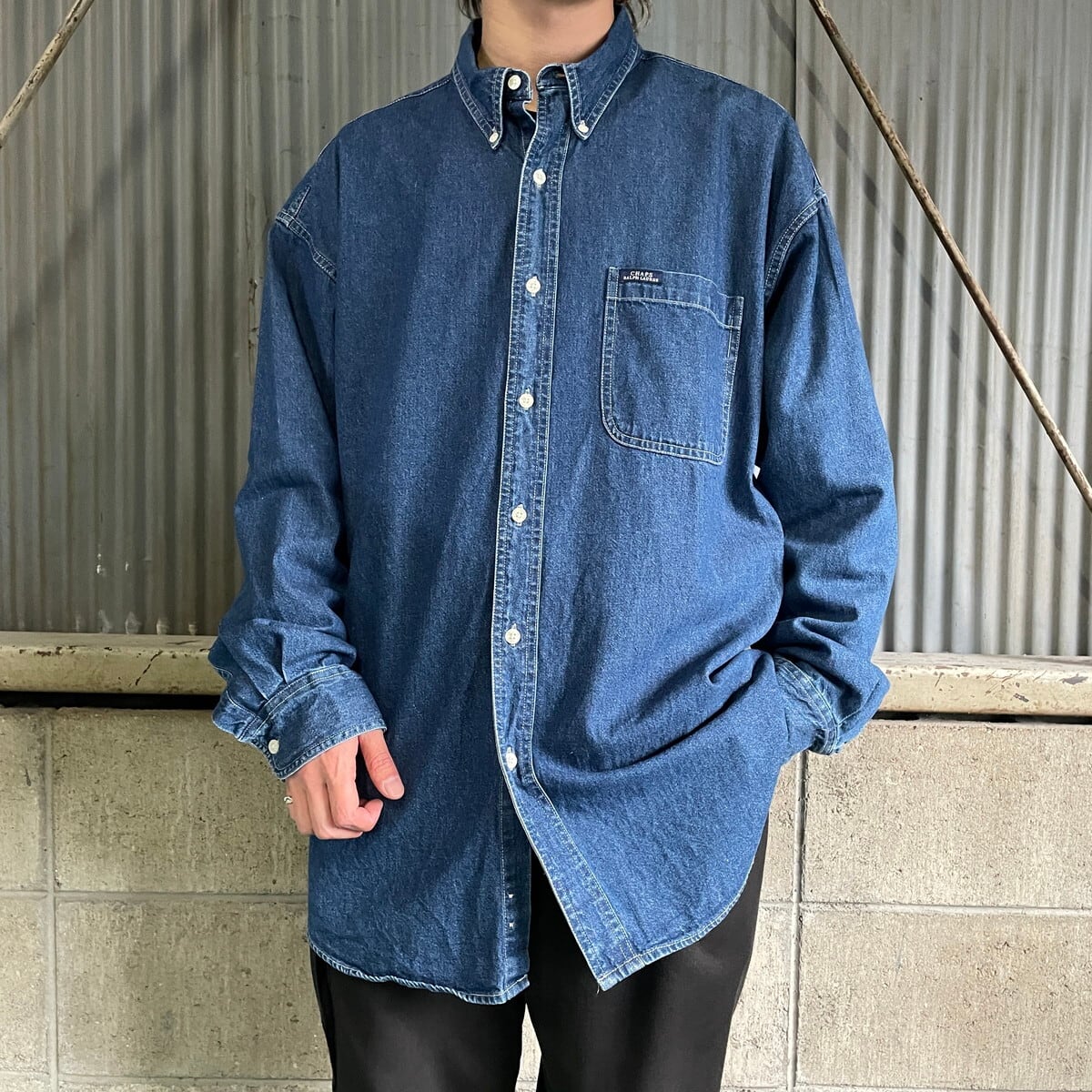 90年代 CHAPS Ralph Lauren チャップス ラルフローレン 長袖 デニム 