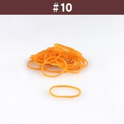 輪ゴム オーバンド #10 < 50g透明袋 > アメ色 3番目に小さい径 少量 包装 ゴムバンド 全サイズ73 共和