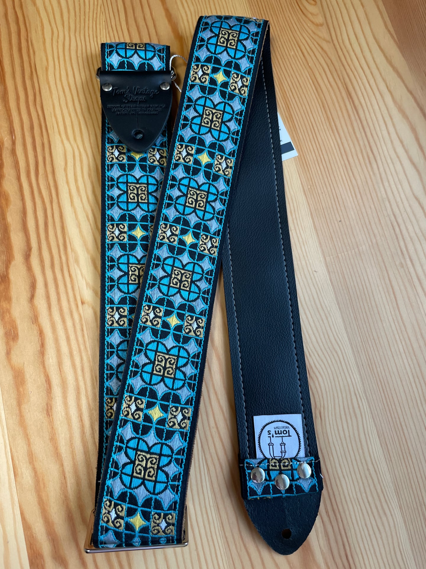 Tom's Vintage Straps Turquoise 'Virginia' ハンドメイド ギター