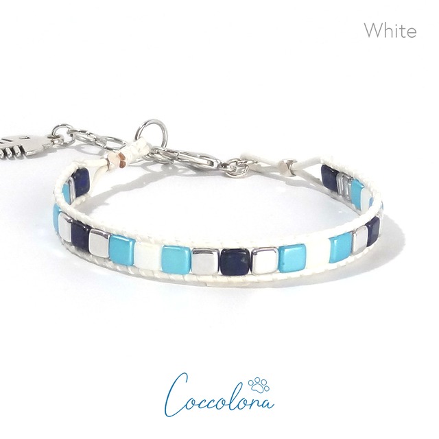 Napoli for Pet / Czech Glass Beads Single Necklace / Silver