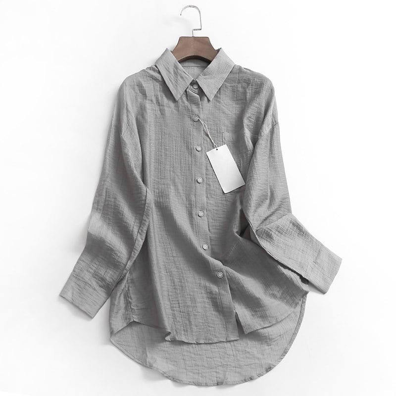 Soft Crinkle-Finish Shirt TO0999