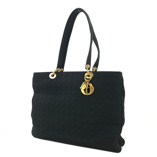 Christian Dior クリスチャン ディオール　カナージュ　A4　Diorチャーム　ナイロン　A4　トートバッグ　ブラック　rci6nh