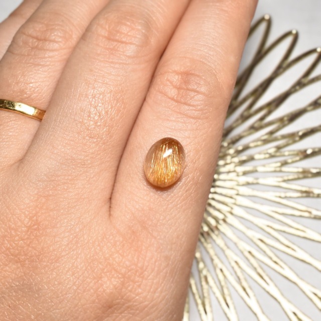 ヴィーナスヘアゴールドルチルクォーツ ルース No.13-14 ブラジル産