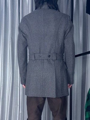 2007AW ALEXANDER McQUEEN melton wool napoleon coat