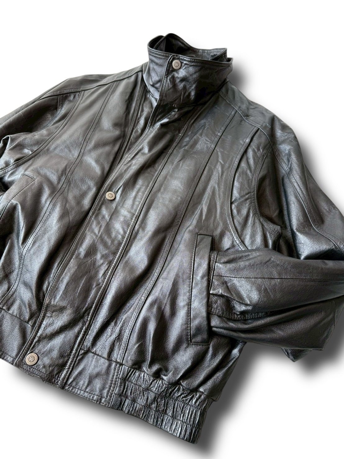 WILSONS LEATHER】 Docking layered design leather jacket