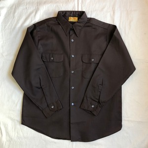 70's brown work shirts -deadstock-