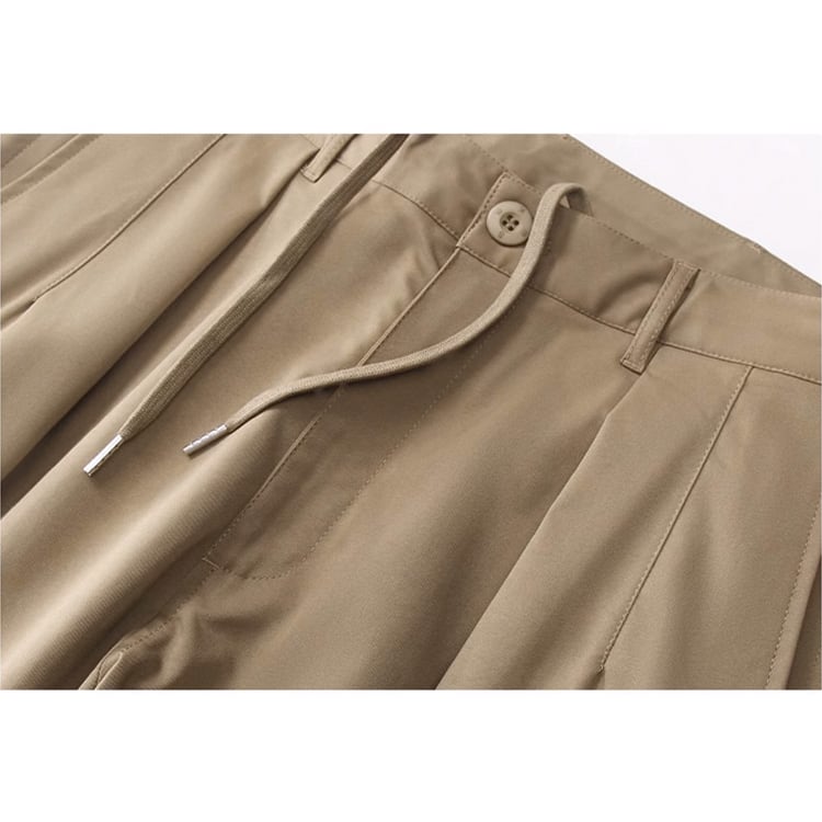 ★DOUBLE PLEATED CURLING TAPERED PANTS　　　A0754