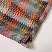 L.L.Bean エルエルビーン チェック柄 ナイロン 半袖ワークシャツ M/カラフル/アウトドア