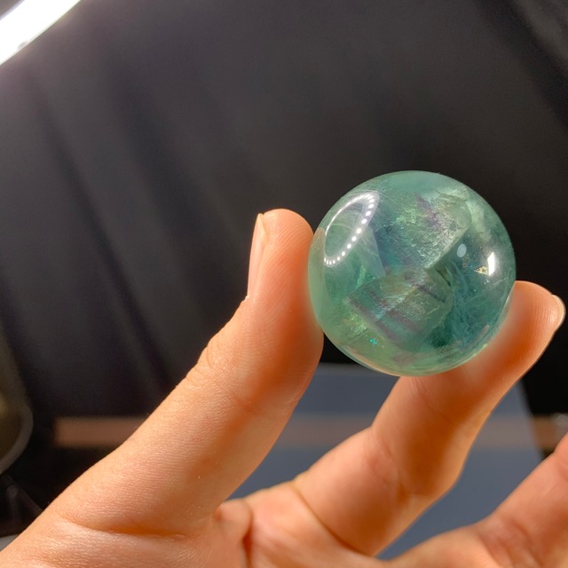 9.スフィア　エンジェルフェザー☆ブルーグリーンフローライト