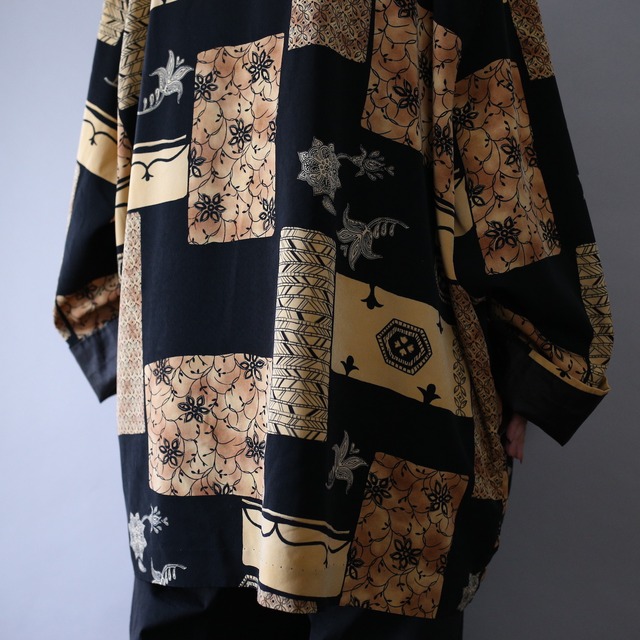 super over silhouette modern coloring flower pattern easy tailored jacket