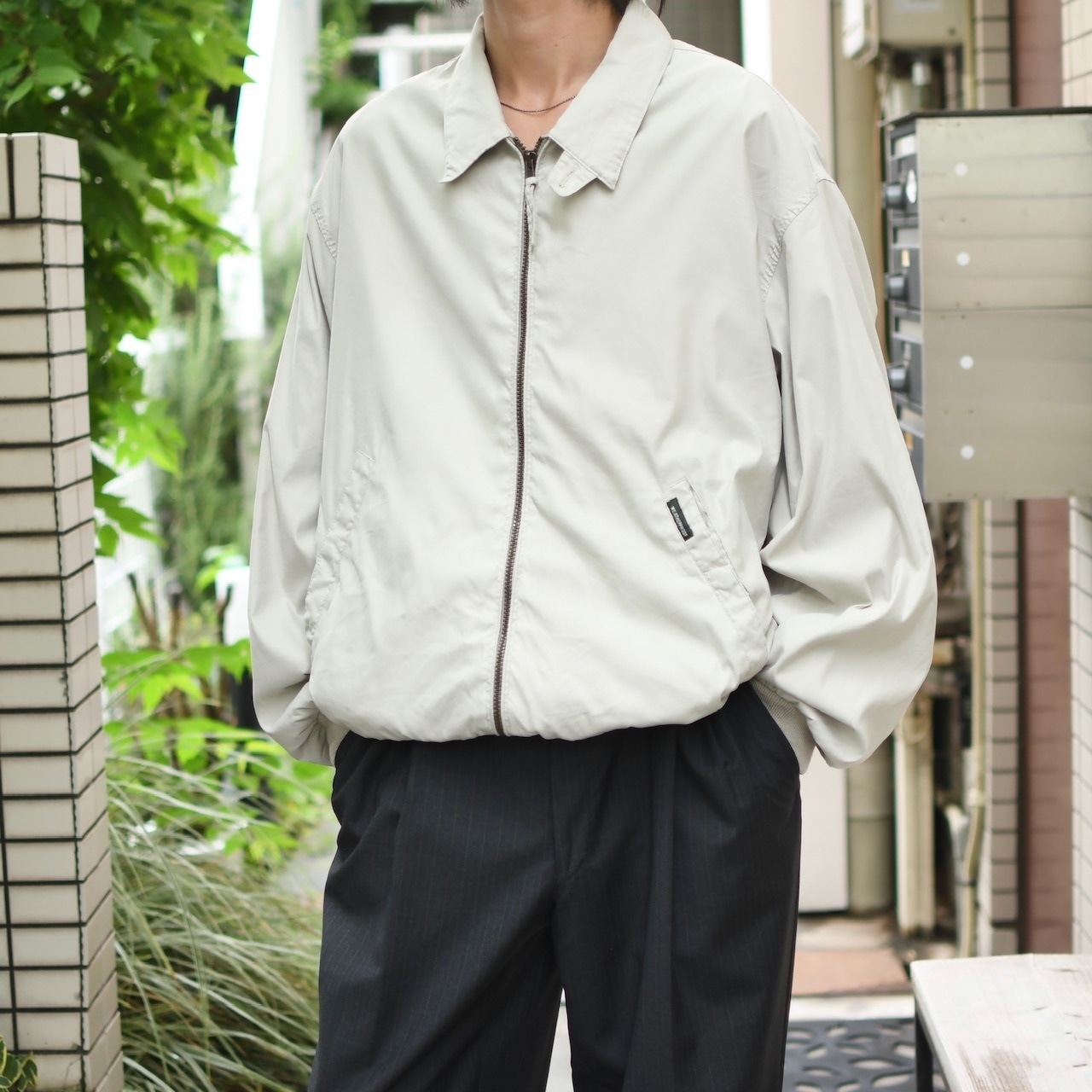 weatherproof smooth blouson ivory