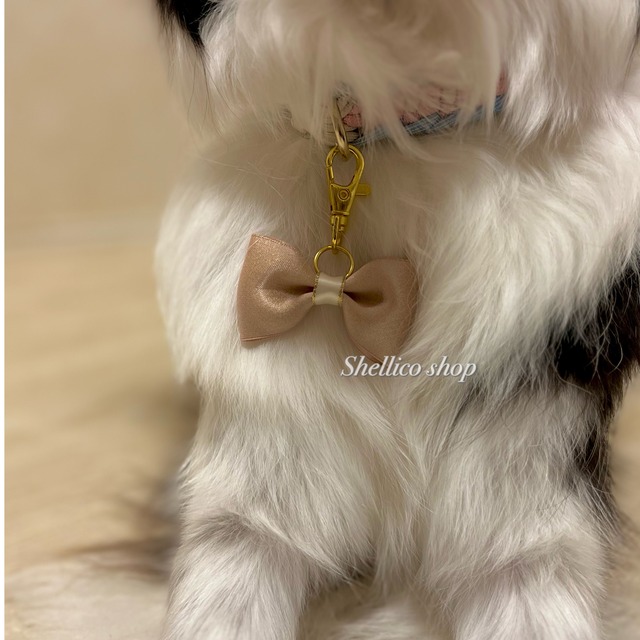 ミニリボンキーホルダー（ピンクゴールド）