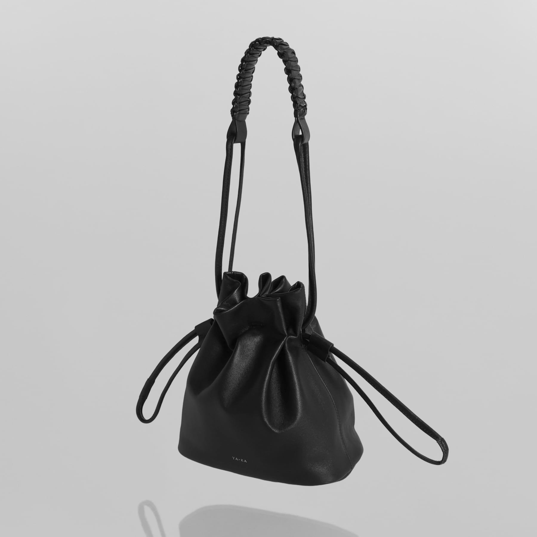 バッグ 00s real leather drawstring sling bagY2K bag | YArKA official