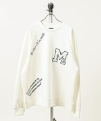 MMMM Bonded Jersey Crew Neck with Embroidery (WHT) 24050M26
