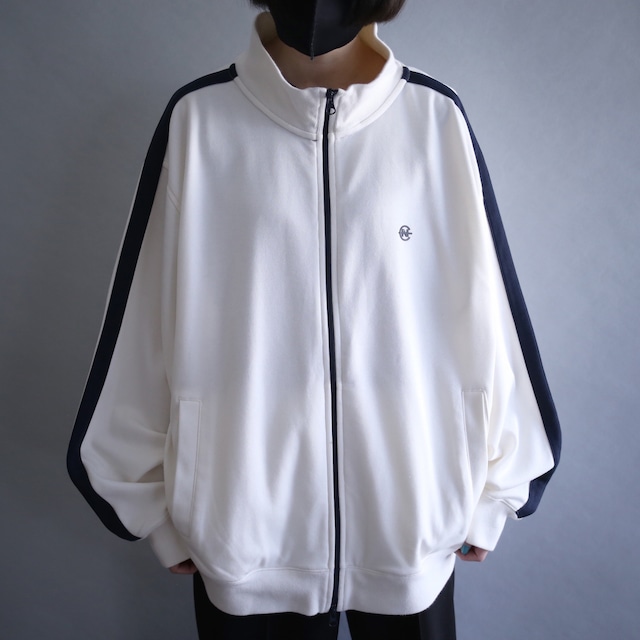 "NAUTICA" sleeve line design loose silhouette white track jacket