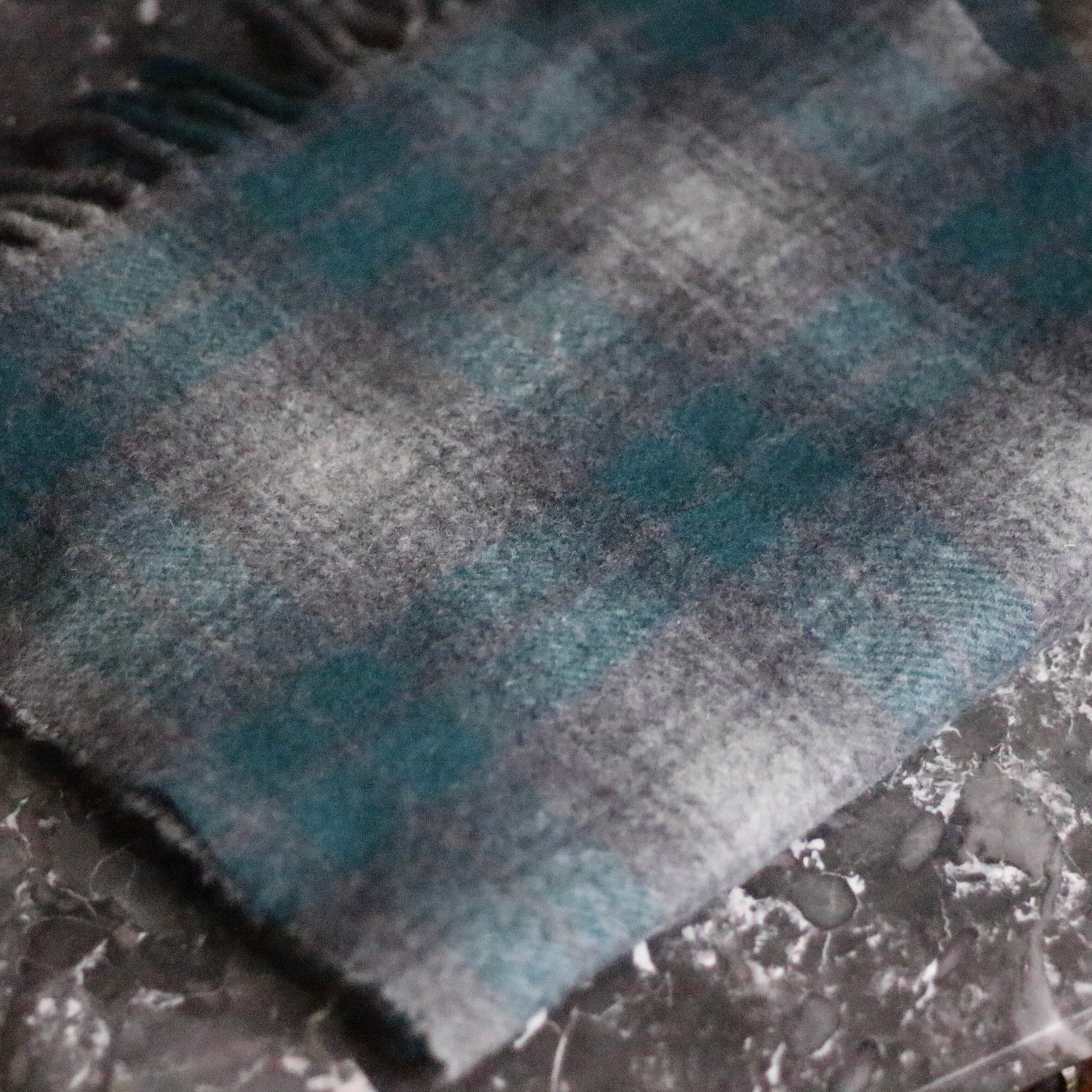 Christian Dior CHECK PATTERNED LAMBSWOOL MUFFLER MADE IN ITALY