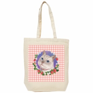 猫プリントキャンバストート