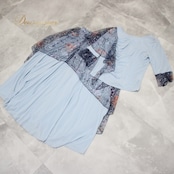 社交ダンス 衣装 スタンダード 上下セット ツーピース レッスンウェア パーティ衣装 オールシーズン 水色 ブルー系 SEKINE セキネ レース ライトブルー ダンスウェア 女性用 おしゃれ 体型カバー 伸縮性 有り ファスナー仕様 ブランド 日本製 セットアップ おすすめ パフォーマンス コスチューム シンプル かわいい 軽量 ステージ衣装 ダンスレッスン