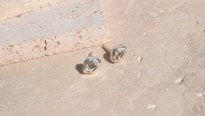 【小粒】Harkimer diamond pierce 《silver925》【受注製作】