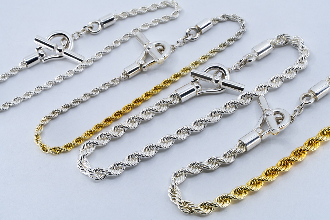 BN-106 Horseshoe Rope chain Bracelet(small)( 24K Gradient Gold Plated)