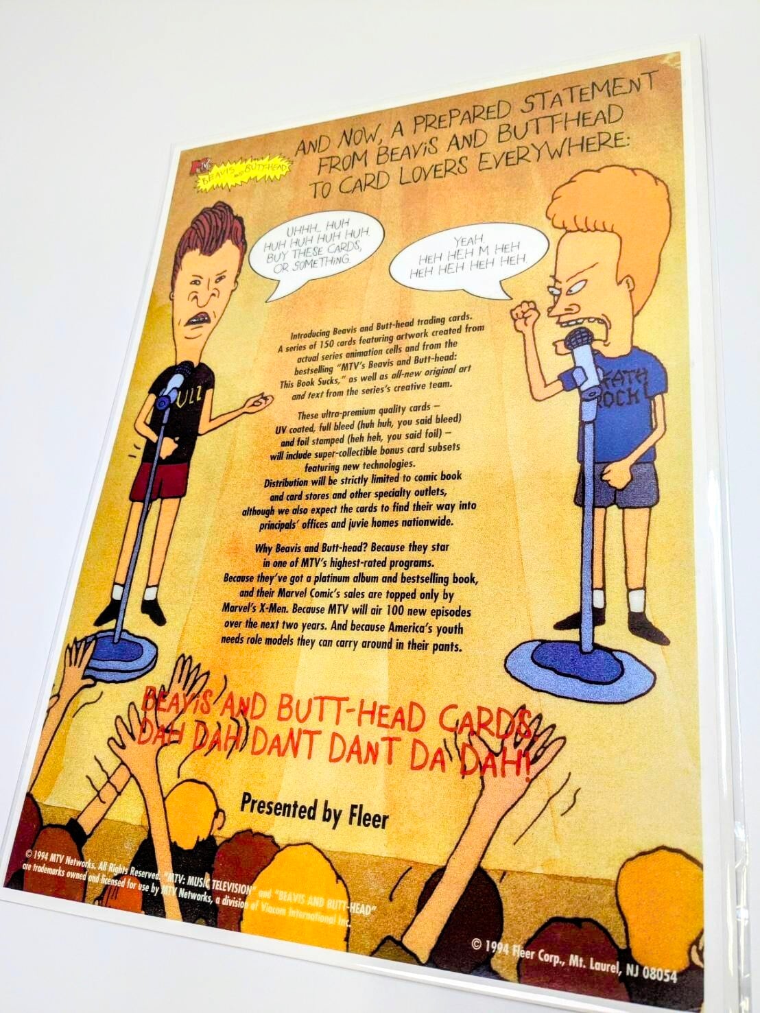 ちょうどいいB4ポスター【BEAVIS AND BUTT-HEAD（ビーバス・アンド・バットヘッド）】〚アメリカン雑貨 アメトイ〛