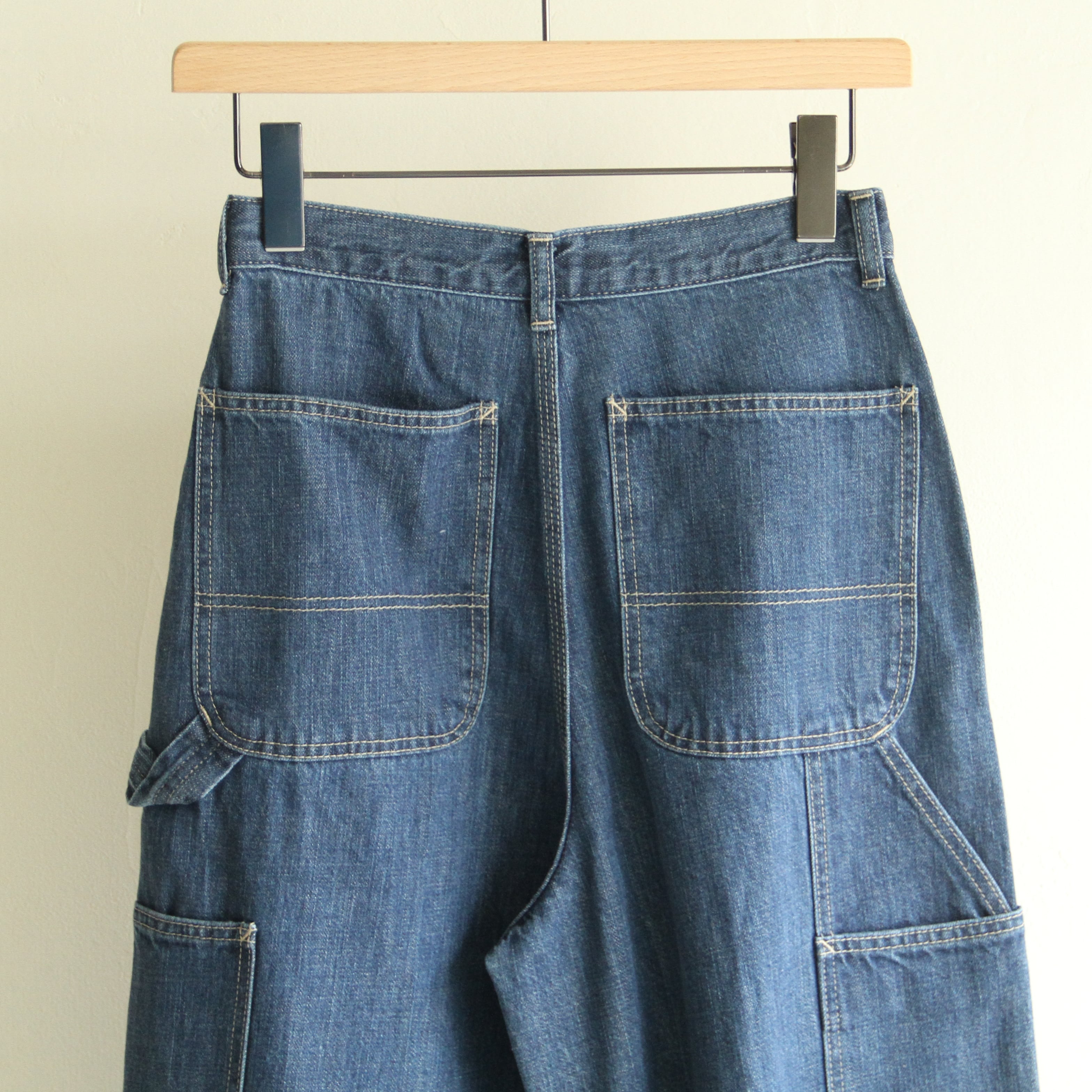 PHEENY Natural slub denim wide painter pants | Terminal