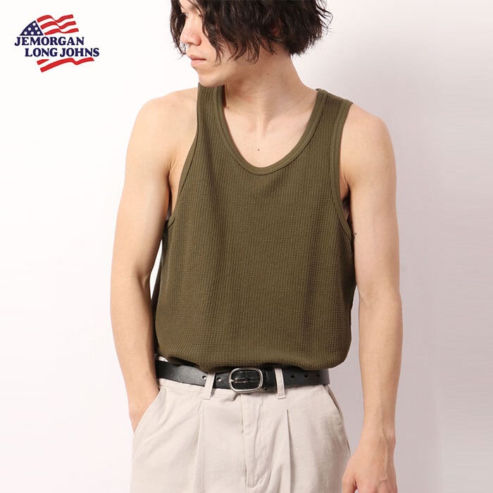 定番】ワッフルタンクトップ（パック入り） #JC735 | JEMORGAN