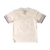 PAGERO パジェロ Vネック プリントデザイン 半袖Tシャツ L/ホワイト