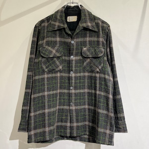 60s TownCraft Wool Shirt 60年代 タウンクラフト ウールシャツ 開襟 15-15H
