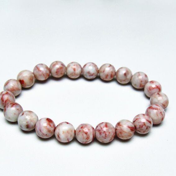 シナバーインクォーツ ブレスレット 9mm 一点物 メール便可 [M便 1/10] 111-44261