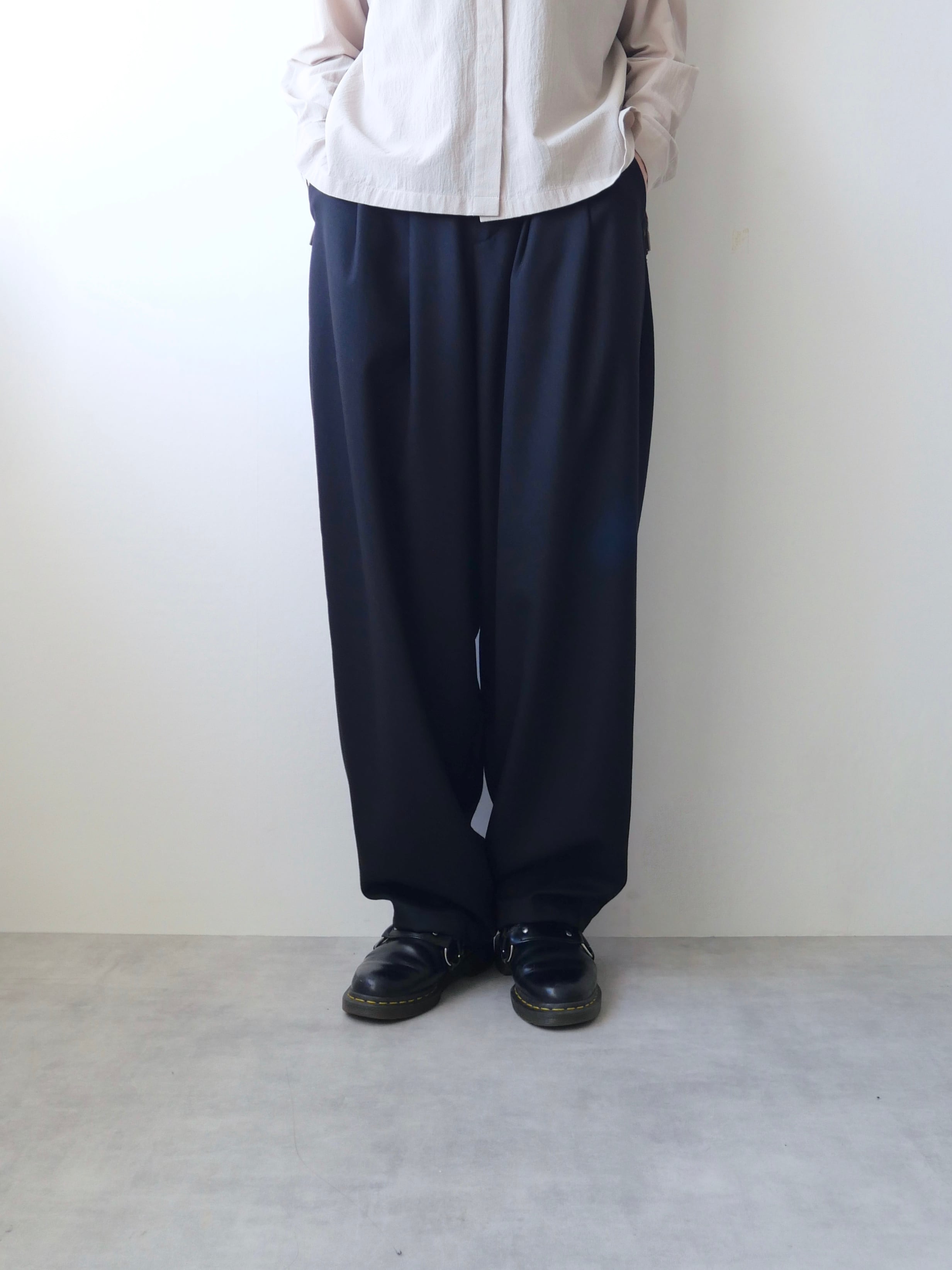 evam eva [エヴァムエヴァ] ウールボリュームパンツ evam eva / wool volume pants | t a - n a