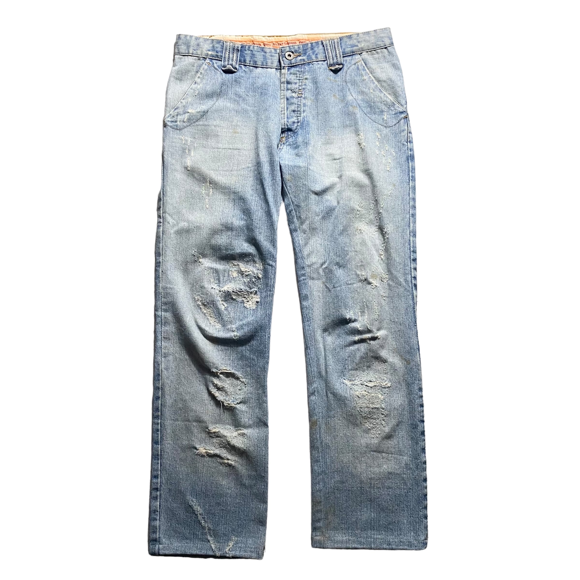 D&G back paint denim pants | NOIR ONLINE