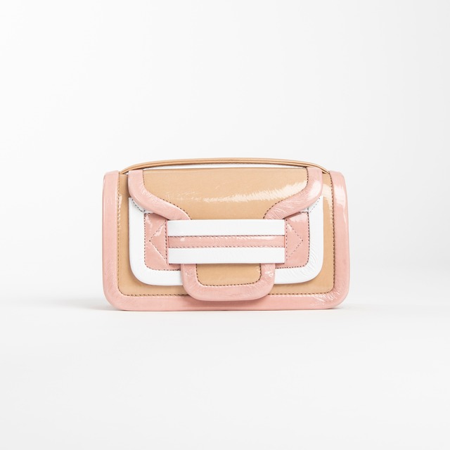 PIERRE HARDY　MINI ALPHA BAG　BEIGE BLUSH WHITE