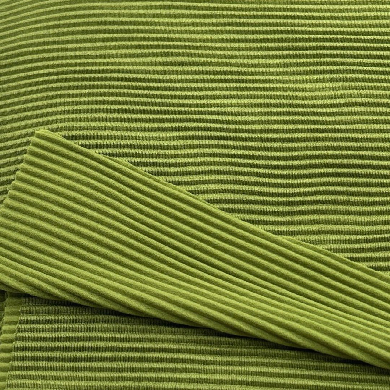 ★NY885◆3.2ｍ◆ラスト1点！綿ポリエステル混弱起毛暖かリップル生地◆抹茶色