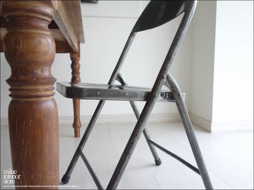アイアンフォールディングチェア イス 椅子 折りたたみチェアー