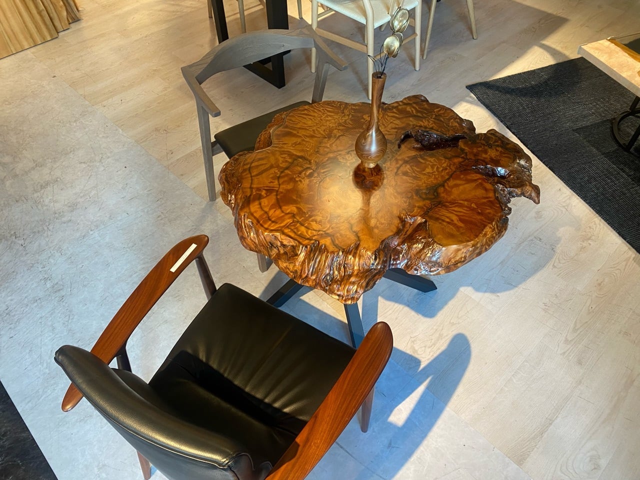 Premium】屋久杉（ヤクスギ）_900×800×65_浅草店_テーブル天板/バール