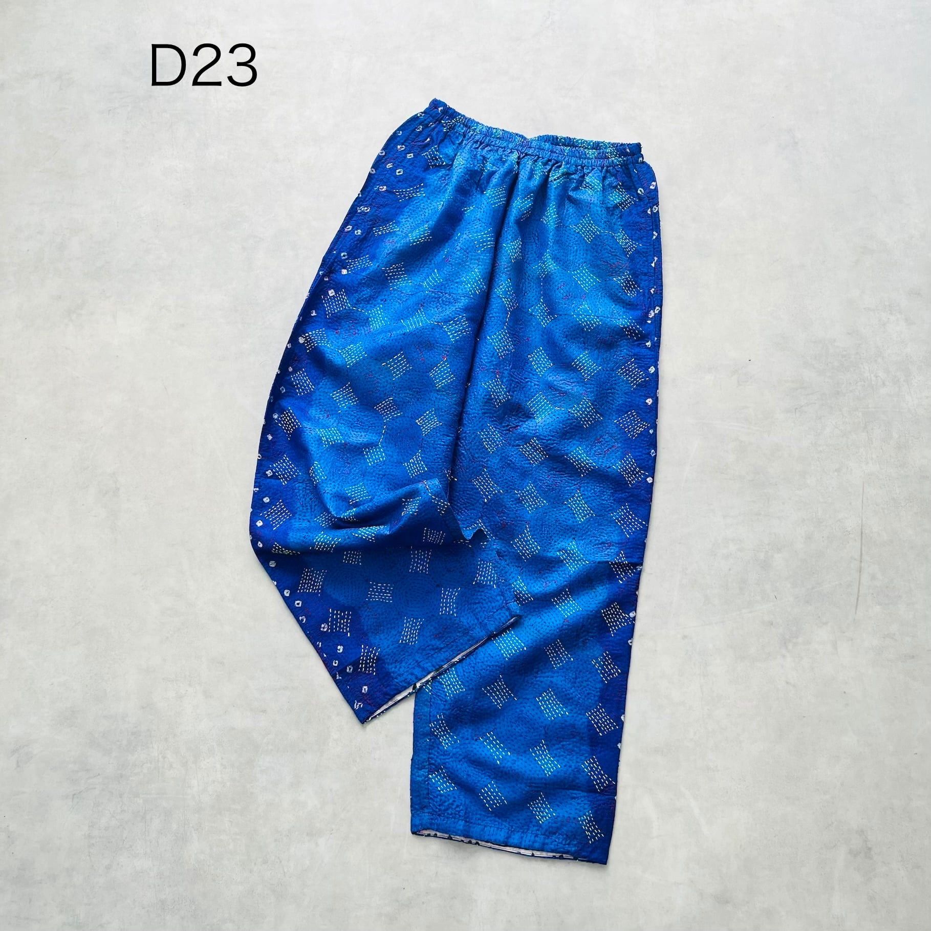 pokipcee シルク刺し子パンツ シルク刺し子パンツ(D22~28) | pokipcee ポキプシー