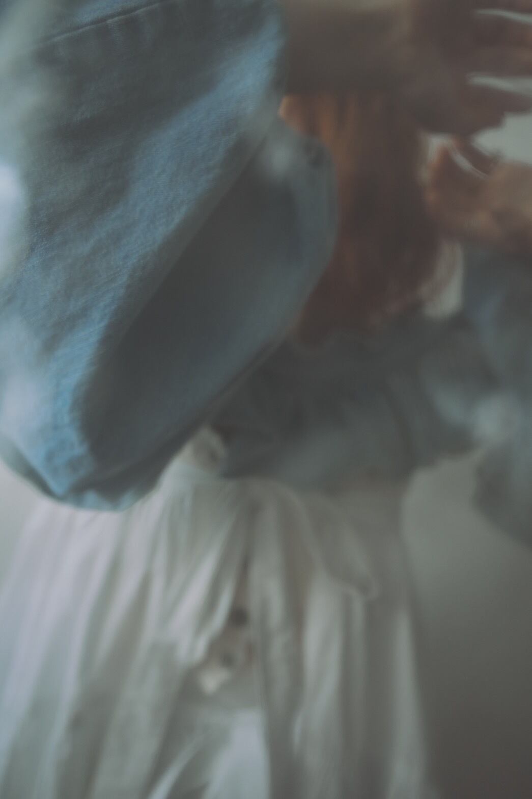 denim holder blouse/sky blue | papier.official