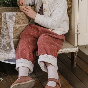 「予約販売」秋水玉柄レース付きボトムス