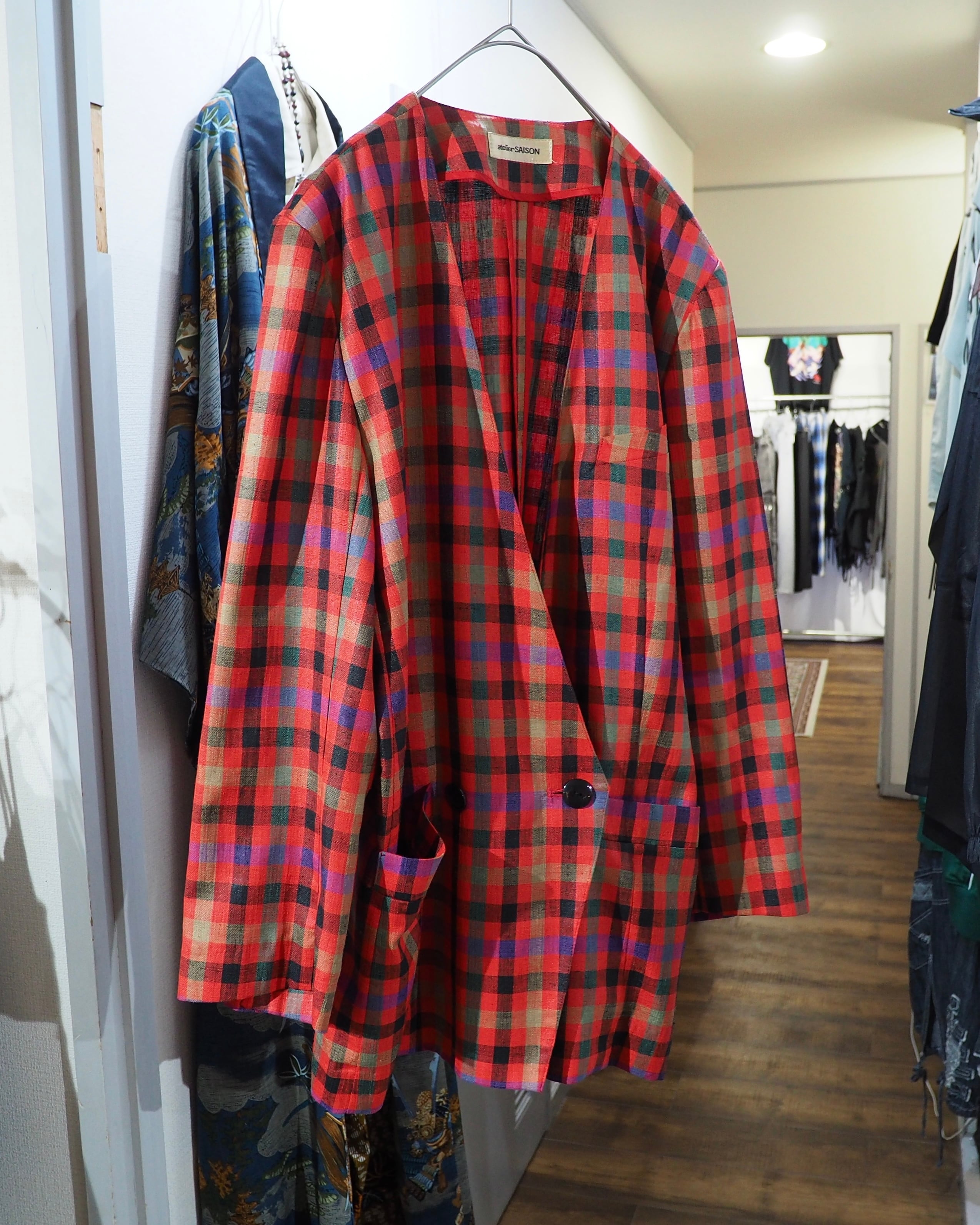 1980s " atelier SAISON " vintage No collar Easy jacket