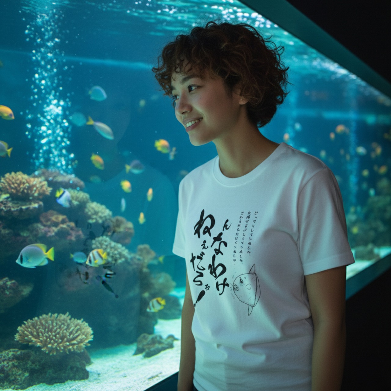 マンボウの叫び-Tシャツ(ホワイト) - 6