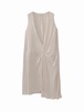 Peal drape dress  / white / S15DR05