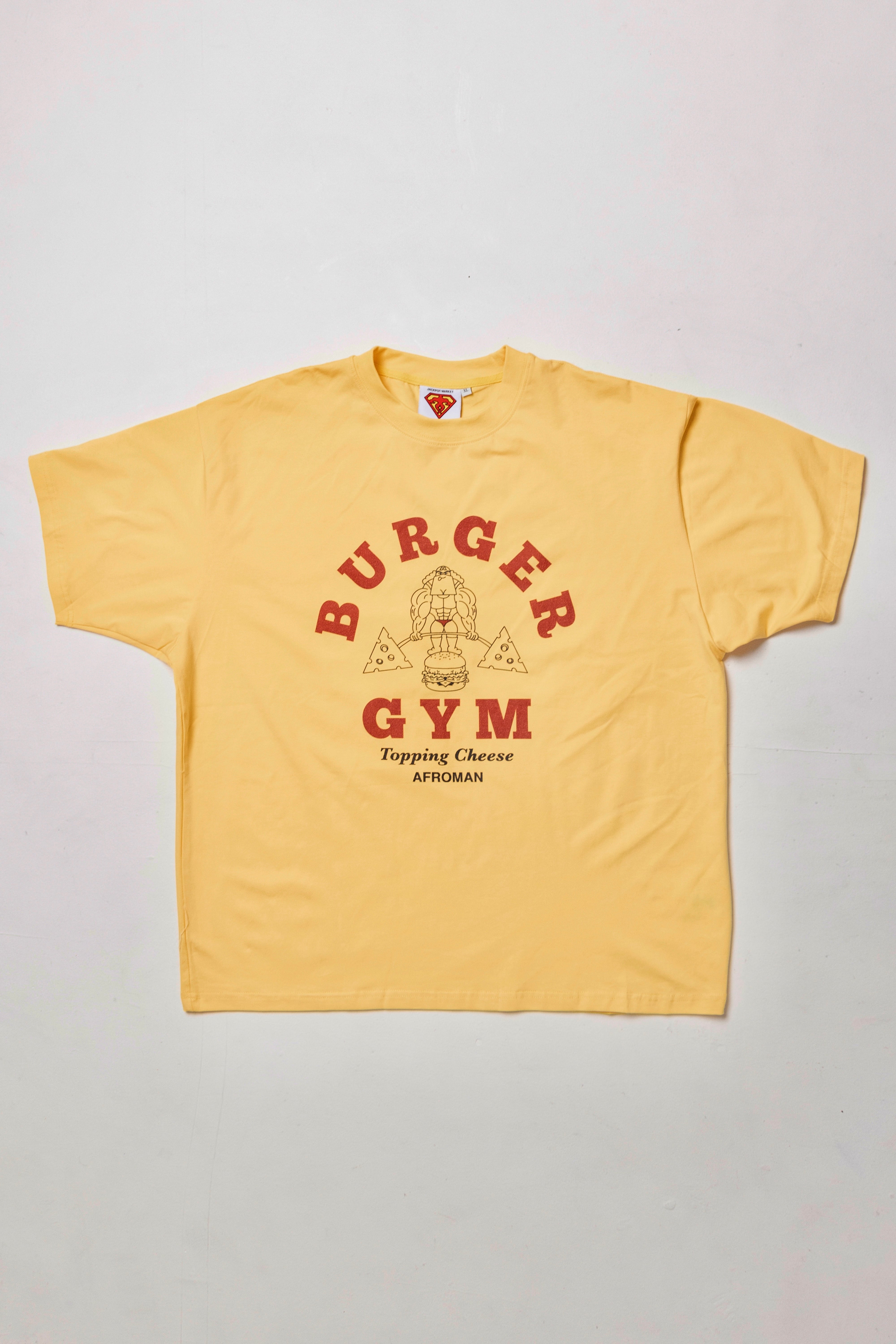 バーガージムTシャツ レトロイエロー | JACKPOT MARKET